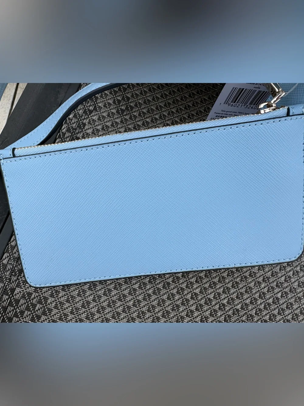 Kate Spade Sadie Celeste blue crossbody with card holder